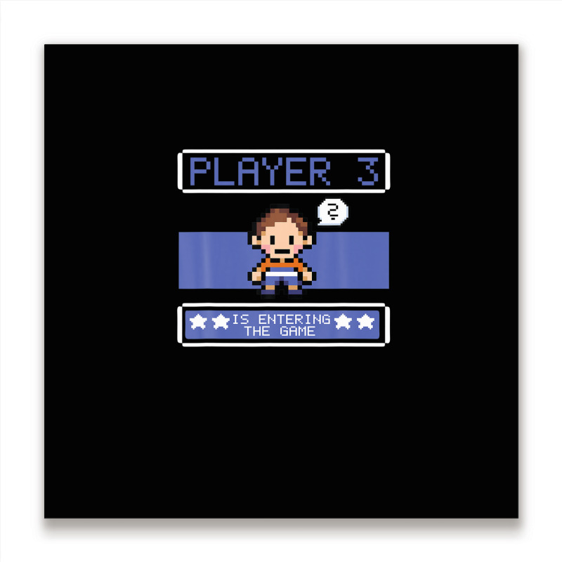 Mens Player 3 Is Entering The Game - 8 Bit Video Games Swingers Metal Print Square by sromydivlevn | Artistshot