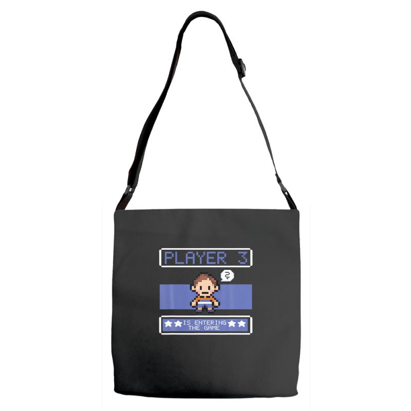 Mens Player 3 Is Entering The Game - 8 Bit Video Games Swingers Adjustable Strap Totes by sromydivlevn | Artistshot