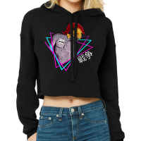 Cyborg Roman Soldier Vaporwave Cropped Hoodie | Artistshot