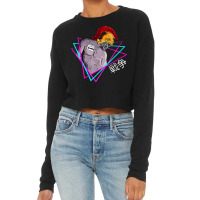 Cyborg Roman Soldier Vaporwave Cropped Sweater | Artistshot