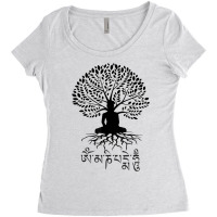 Buddha Om Mani Padme Hum Buddhist Mantra Tree Of Life T Shirt Women's Triblend Scoop T-shirt | Artistshot