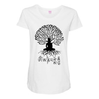 Buddha Om Mani Padme Hum Buddhist Mantra Tree Of Life T Shirt Maternity Scoop Neck T-shirt | Artistshot