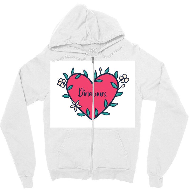 Dinosaur Lover Poster Girl Zipper Hoodie | Artistshot