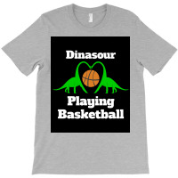 Dinosaur Playing Basketball Poster Girl Aesthetic T-shirt | Artistshot