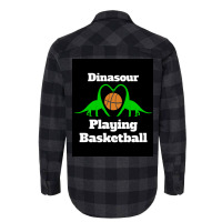 Dinosaur Playing Basketball Poster Girl Aesthetic Flannel Shirt | Artistshot