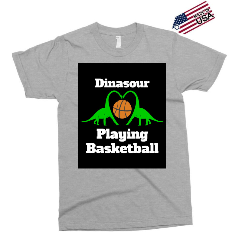 Dinosaur Playing Basketball Poster Girl Aesthetic Exclusive T-shirt | Artistshot