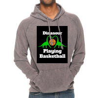 Dinosaur Playing Basketball Poster Girl Aesthetic Vintage Hoodie | Artistshot