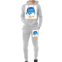 Dinosaur Playing Trumpet Funny Good Dinosaur Trumpet Lovers Cute Blue Hoodie & Jogger Set | Artistshot