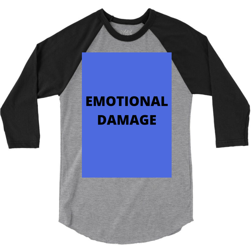 Emotional Damage Meme Black Text  Boy 3/4 Sleeve Shirt | Artistshot