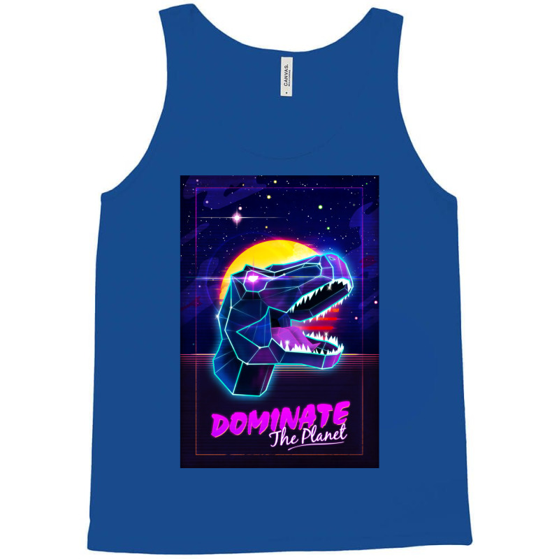 Electric Jurassic Rex   Dominate The Planet Tank Top by Luxurian1410 | Artistshot