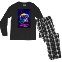 Electric Jurassic Rex   Dominate The Planet Men's Long Sleeve Pajama Set | Artistshot