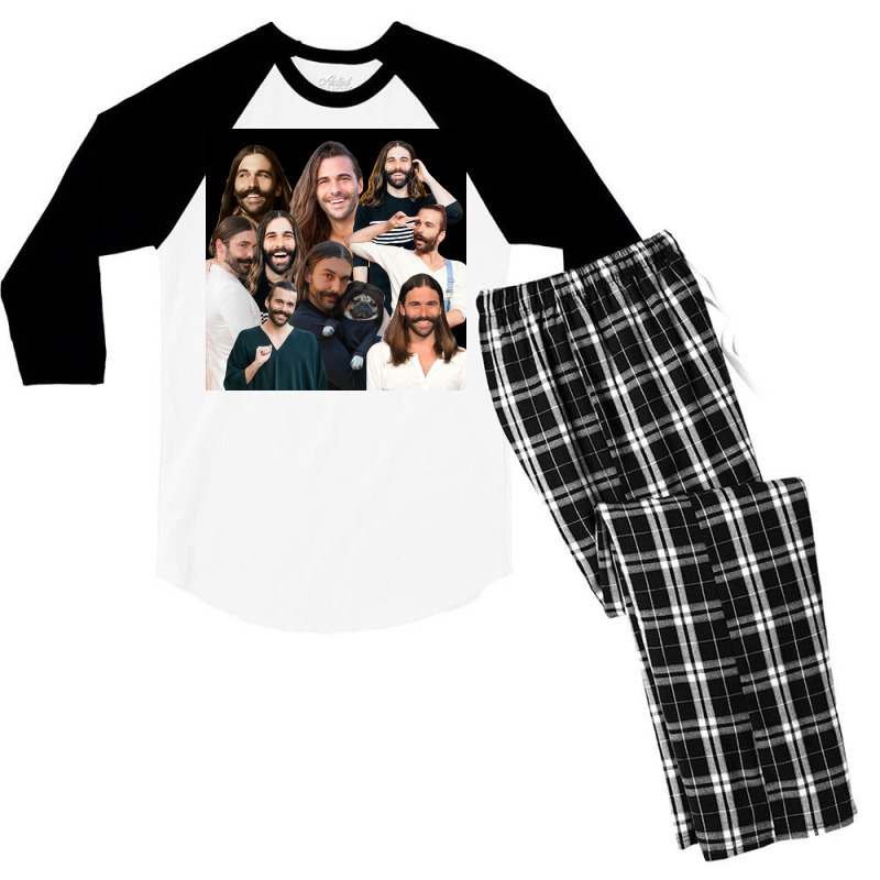 Jonathan Van Ness Jvn Sticker Packs Montage Collection Cool Crazy Cute Men's 3/4 Sleeve Pajama Set by prdoeldara | Artistshot