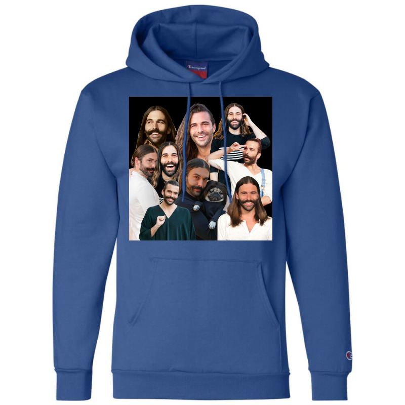 Jonathan Van Ness Jvn Sticker Packs Montage Collection Cool Crazy Cute Champion Hoodie by prdoeldara | Artistshot