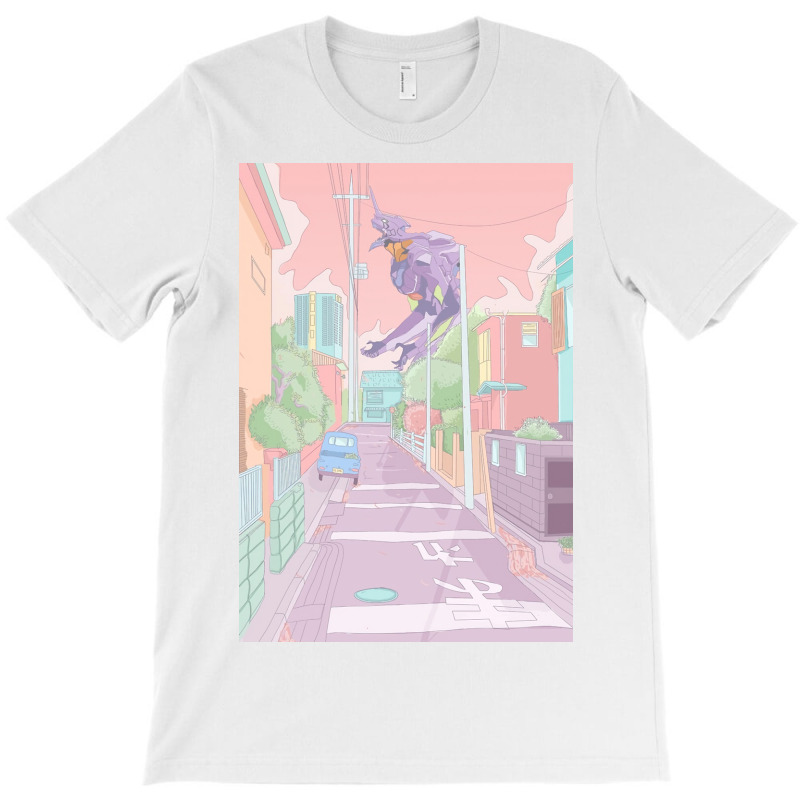 Pastel Neon Genesis Evangelion Poster Nostalgia T-shirt | Artistshot