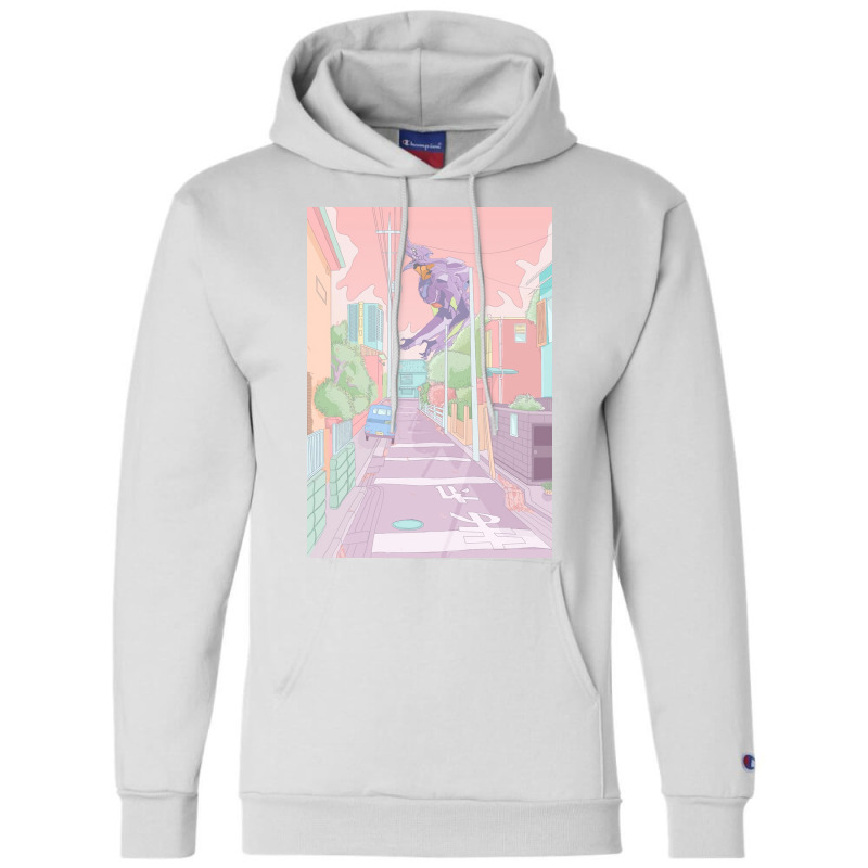 Pastel Neon Genesis Evangelion Poster Nostalgia Champion Hoodie | Artistshot