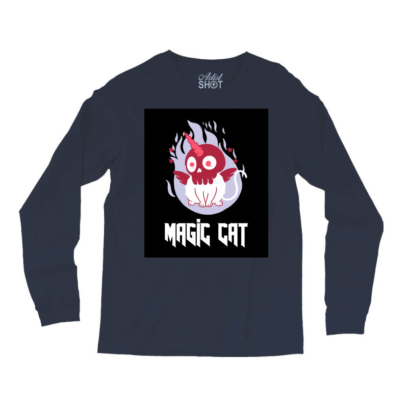 Magic Cat Poster Nature Long Sleeve Shirts by gooyelusvi7 | Artistshot