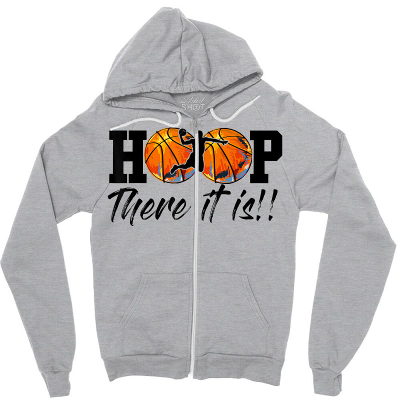 Hoop There It Is College March Basketball Madness Brackets Zipper Hoodie | Artistshot