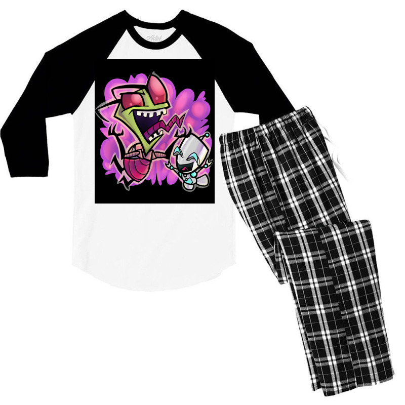 Invader Zim Classic  Vintage Men's 3/4 Sleeve Pajama Set | Artistshot