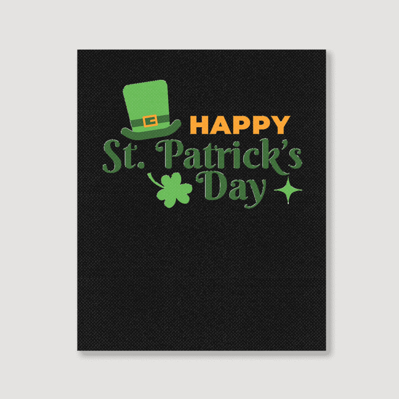 St Patricks Day T  Shirt Happy St Patricks Day T  Shirt Portrait Canvas Print | Artistshot