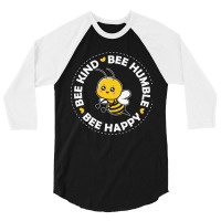 Bee Kind Cute Bee Lovers 3/4 Sleeve Shirt | Artistshot