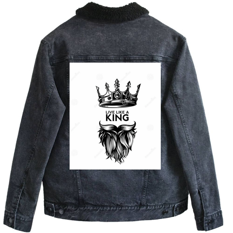 Live Like A King  70s Unisex Sherpa-lined Denim Jacket | Artistshot