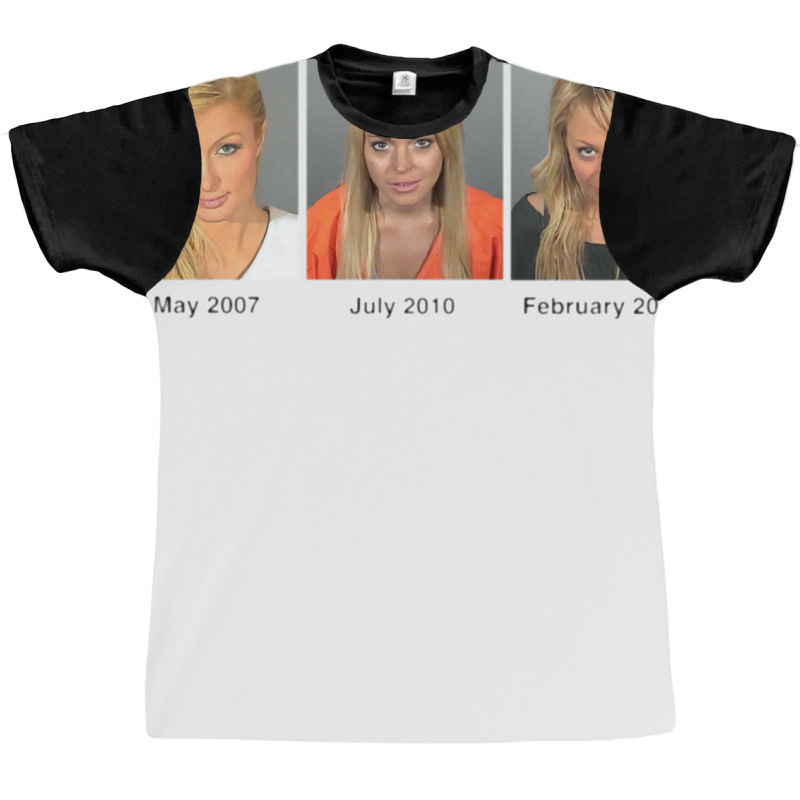 Celeb Mugshots  Paris Hilton Graphic T-shirt by mokongmnord | Artistshot