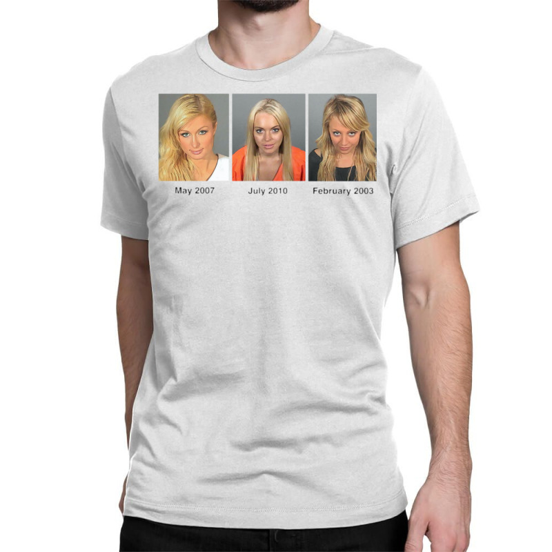 Celeb Mugshots  Paris Hilton Classic T-shirt by mokongmnord | Artistshot