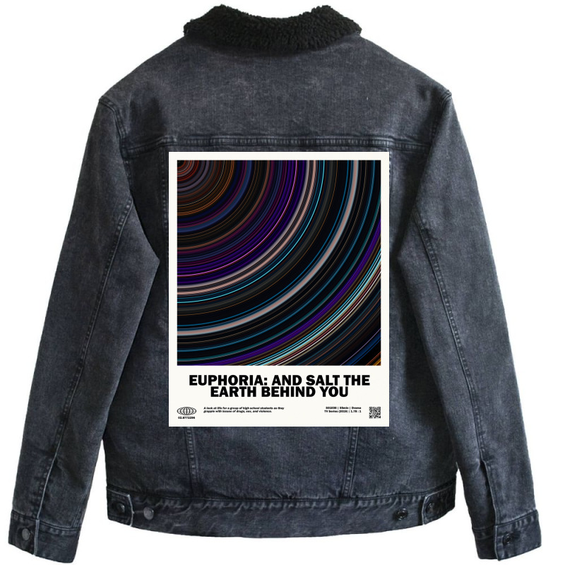 Minimaleuphoria And Salt The Earth Behind You Barcode Tv Show Poster 8 Unisex Sherpa-lined Denim Jacket | Artistshot