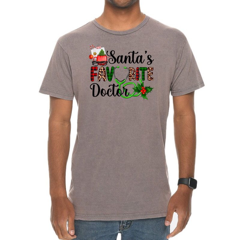 Santa's Favorite Doctor Vintage T-shirt | Artistshot