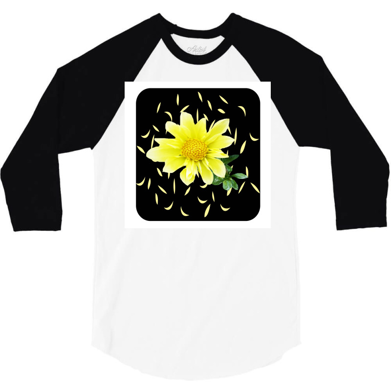 Pocket Yellow Flower  Stars 3/4 Sleeve Shirt | Artistshot