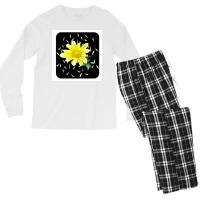 Pocket Yellow Flower  Stars Men's Long Sleeve Pajama Set | Artistshot