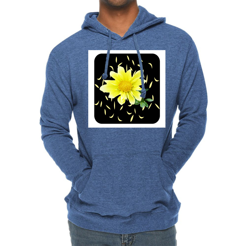 Pocket Yellow Flower  Stars Lightweight Hoodie | Artistshot