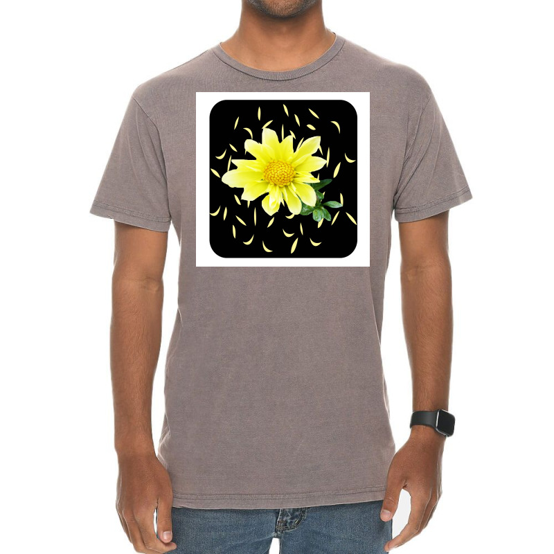 Pocket Yellow Flower  Stars Vintage T-shirt | Artistshot