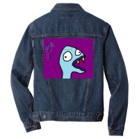 Quotfish Man Monsterquot By Richard F Yates Poster Travel Men Denim Jacket | Artistshot