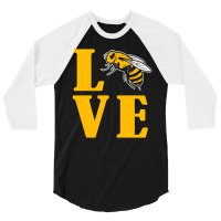 Love Bees Beekeeper Cute Bee 3/4 Sleeve Shirt | Artistshot