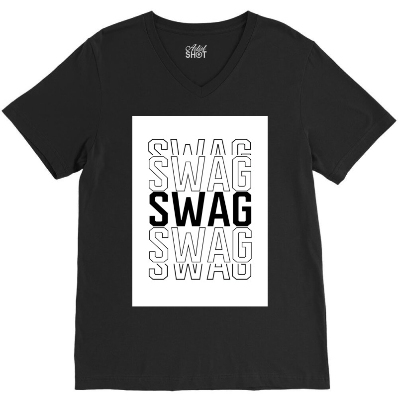 Swag  Cool Green V-neck Tee | Artistshot