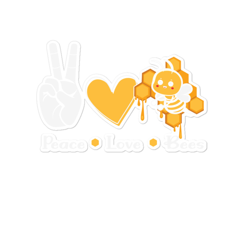 Peace Love Bees Sticker | Artistshot