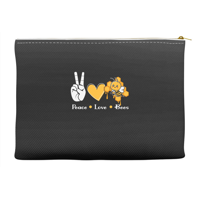 Peace Love Bees Accessory Pouches | Artistshot