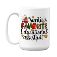 Santa's Favorite Educational Assistant 15 Oz Coffee Mug | Artistshot