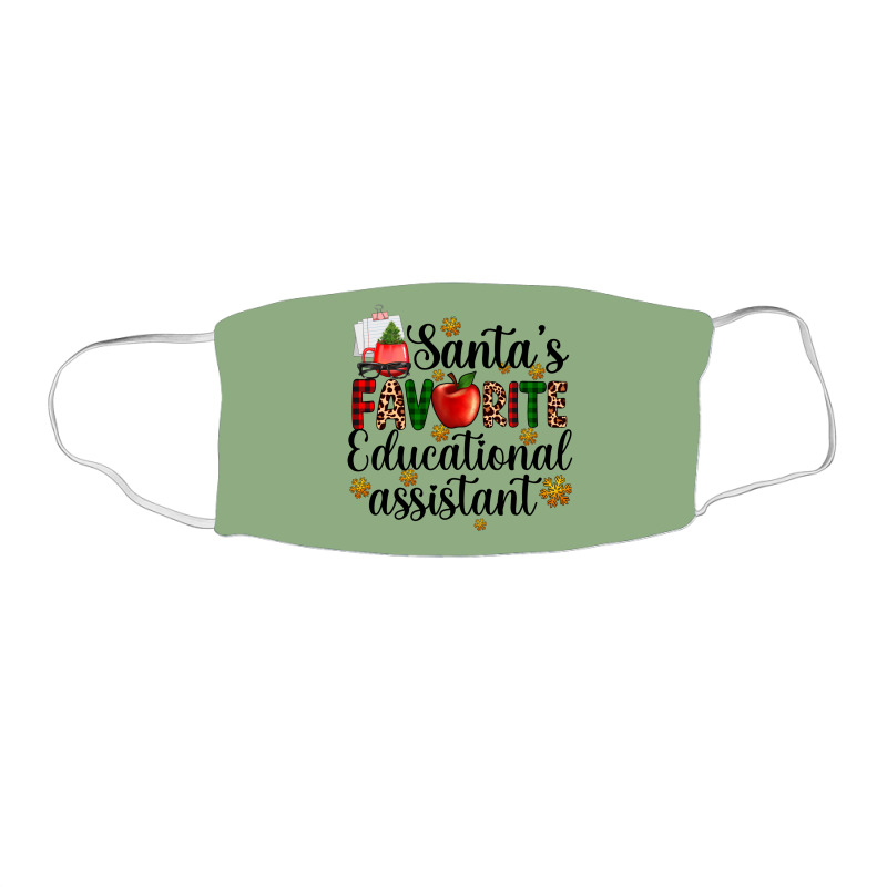 Santa's Favorite Educational Assistant Face Mask Rectangle | Artistshot