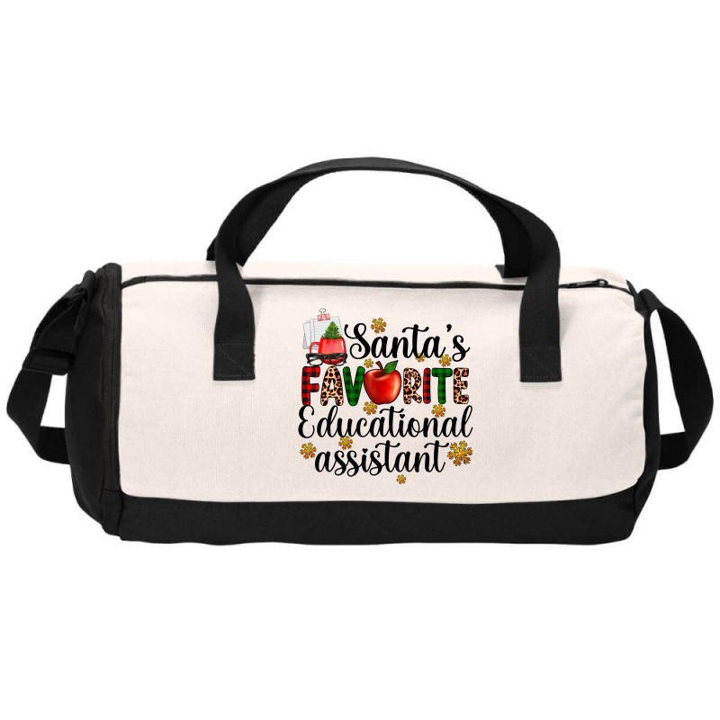 Santa's Favorite Educational Assistant Duffel Bag | Artistshot