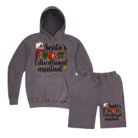 Santa's Favorite Educational Assistant Vintage Hoodie And Short Set | Artistshot