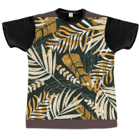 Trend Pattern With Tropical Leaves Plants  Retro Quote Graphic T-shirt | Artistshot