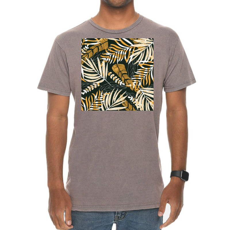 Trend Pattern With Tropical Leaves Plants  Retro Quote Vintage T-shirt | Artistshot