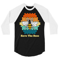 Save The Bees – Honey Bee 3/4 Sleeve Shirt | Artistshot