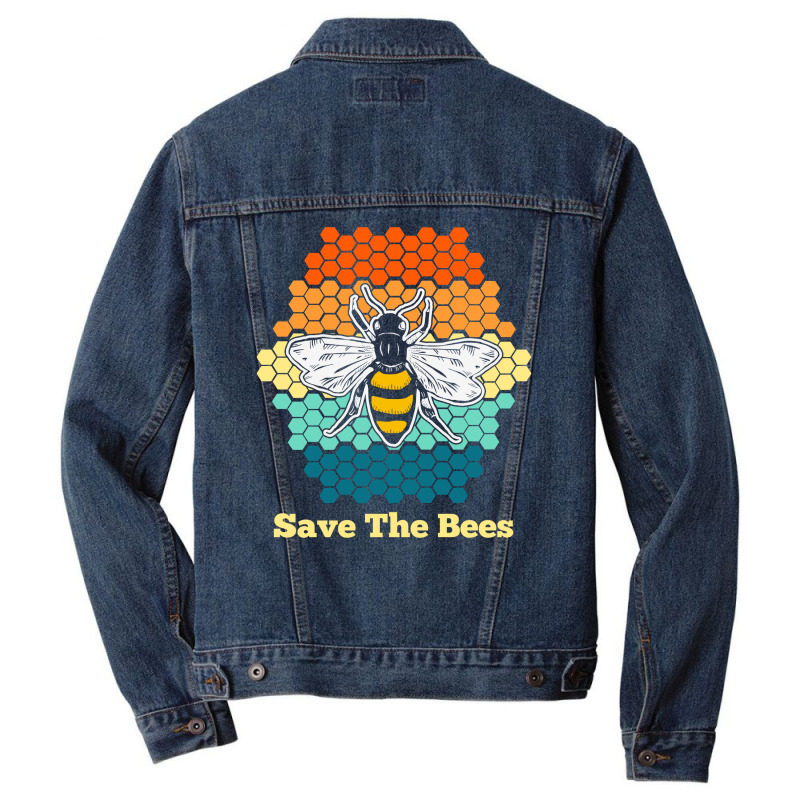 Save The Bees – Honey Bee Men Denim Jacket | Artistshot