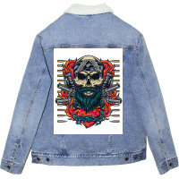 Vintage Anarchy Tattoo  Aesthetic Unisex Sherpa-lined Denim Jacket | Artistshot