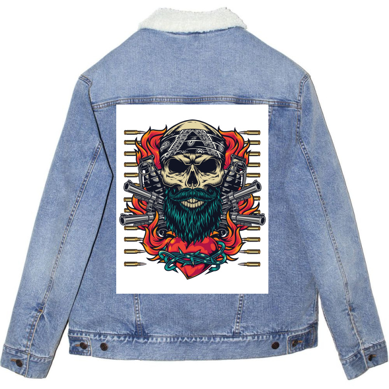 Vintage Anarchy Tattoo  Aesthetic Unisex Sherpa-lined Denim Jacket | Artistshot