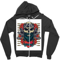 Vintage Anarchy Tattoo  Aesthetic Zipper Hoodie | Artistshot