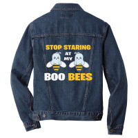 Stop Staring At My Boo Bees Men Denim Jacket | Artistshot